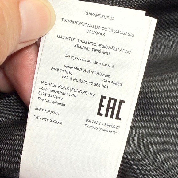 Michael Kors Black Leather Moto Jacket Womens‎ Size M Asymmetrical Zip - Picture 10 of 14